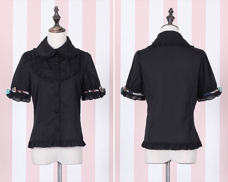 Black And White Lolita Blouses