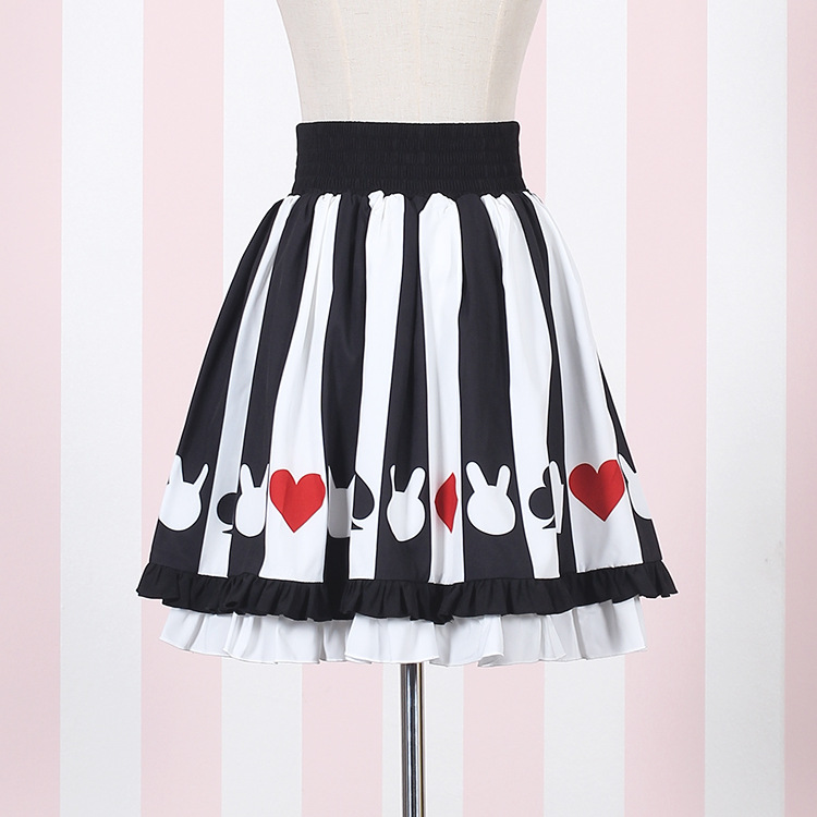 Alice Poker Printing Lolita Skirt