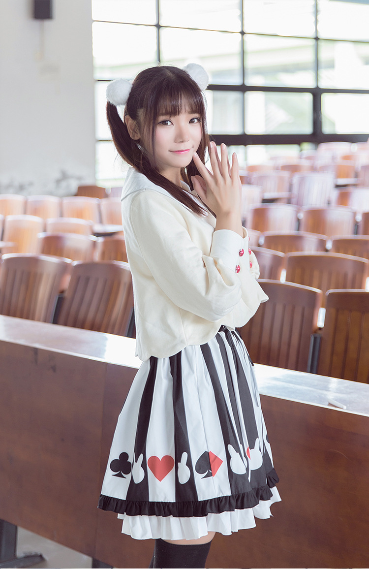 Alice Poker Printing Lolita Skirt