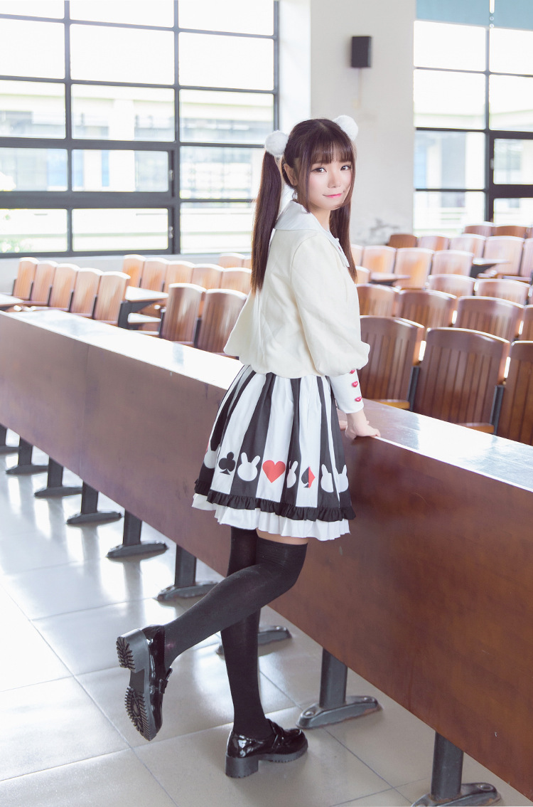 Alice Poker Printing Lolita Skirt