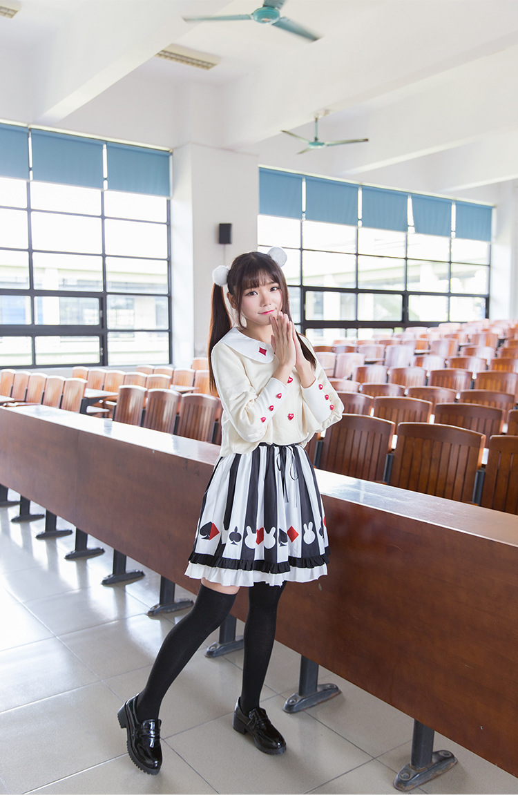 Alice Poker Printing Lolita Skirt