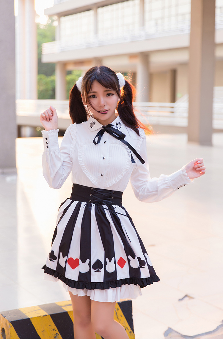 Love Hollow Collar Lolita All-match Blouses