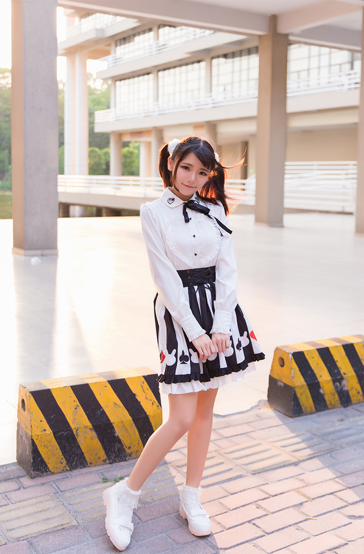 Love Hollow Collar Lolita All-match Blouses