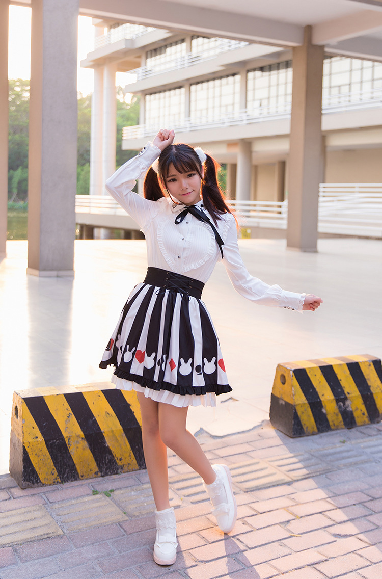 Love Hollow Collar Lolita All-match Blouses
