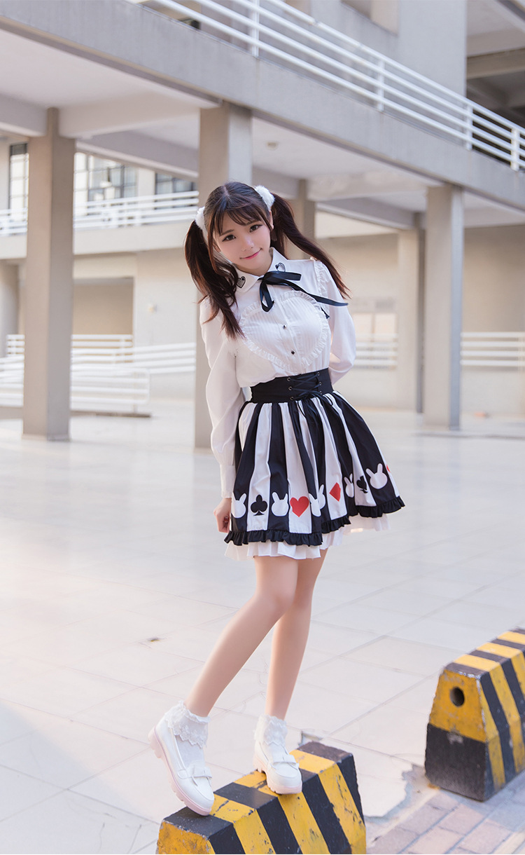 Love Hollow Collar Lolita All-match Blouses