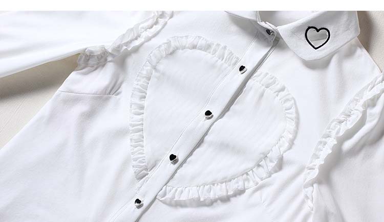 Love Hollow Collar Lolita All-match Blouses