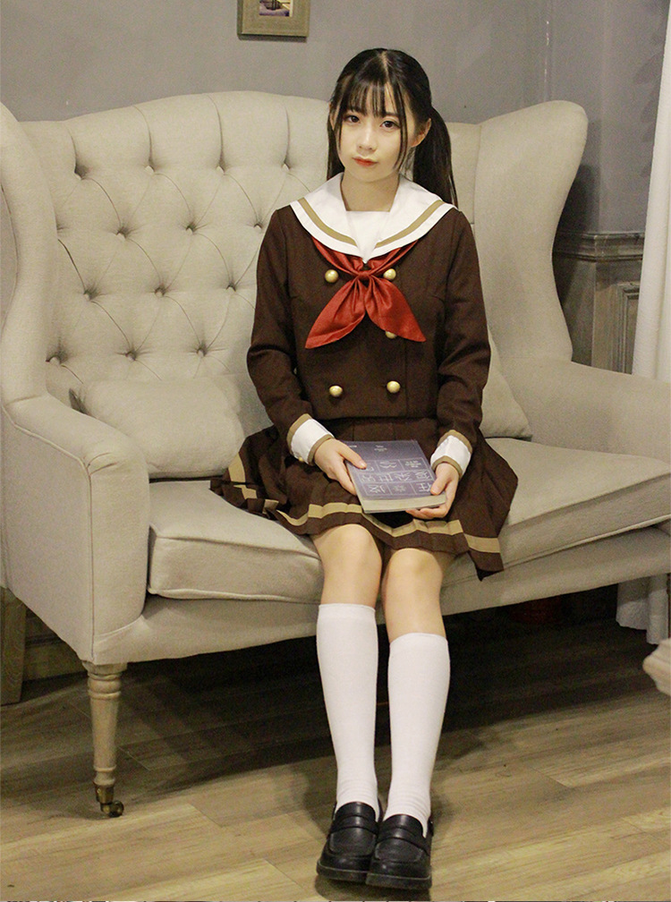 Japanese Student Uniform Sailor Suit Lolita Jacket and Skirt