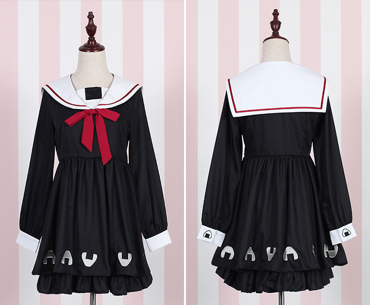Navy Style Embroidered Lolita Dress