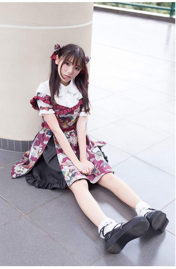 Ghost Night Printing Suspender Lolita Skirt