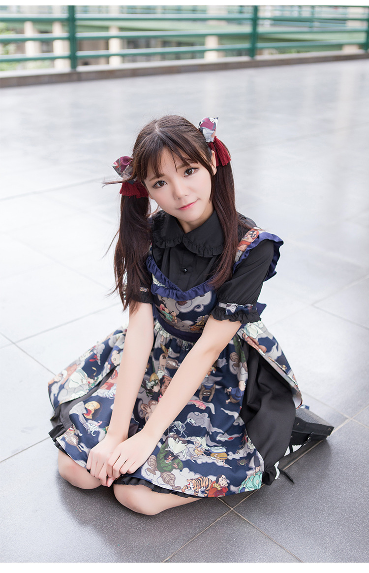 Ghost Night Printing Suspender Lolita Skirt