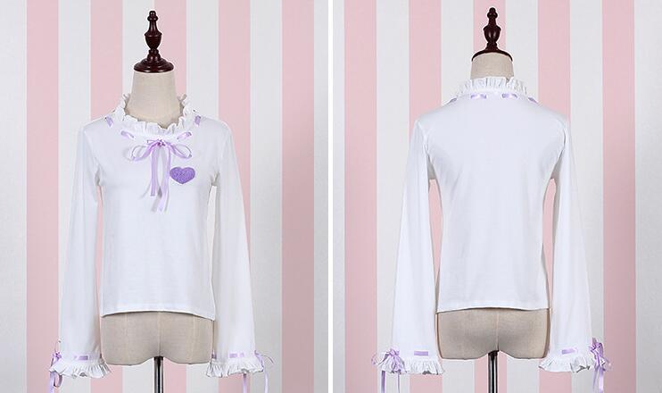 Love Long Sleeves Lolita T-shirt Blouses