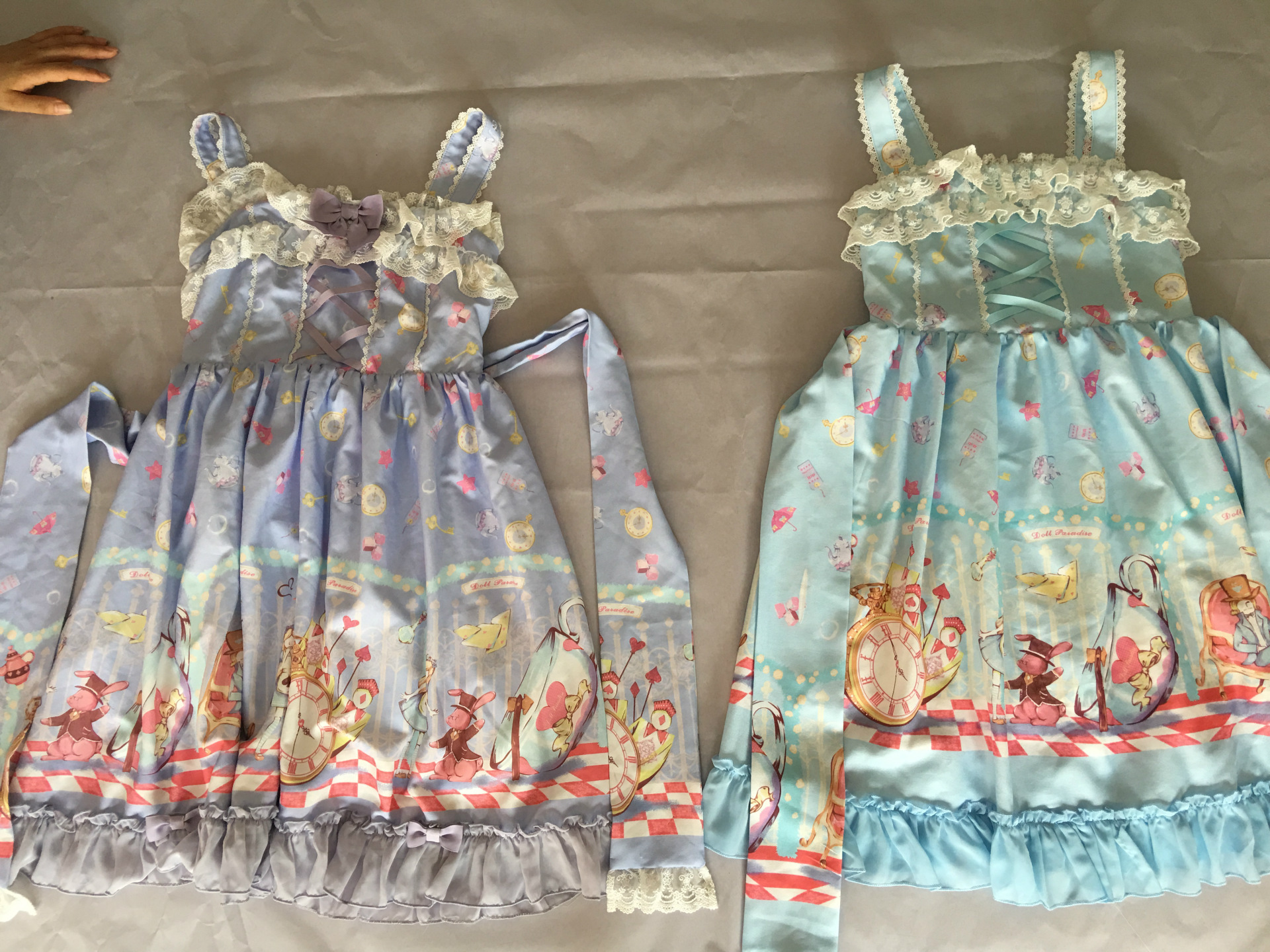 Printing JSK Strap Lolita Dress With Headdress