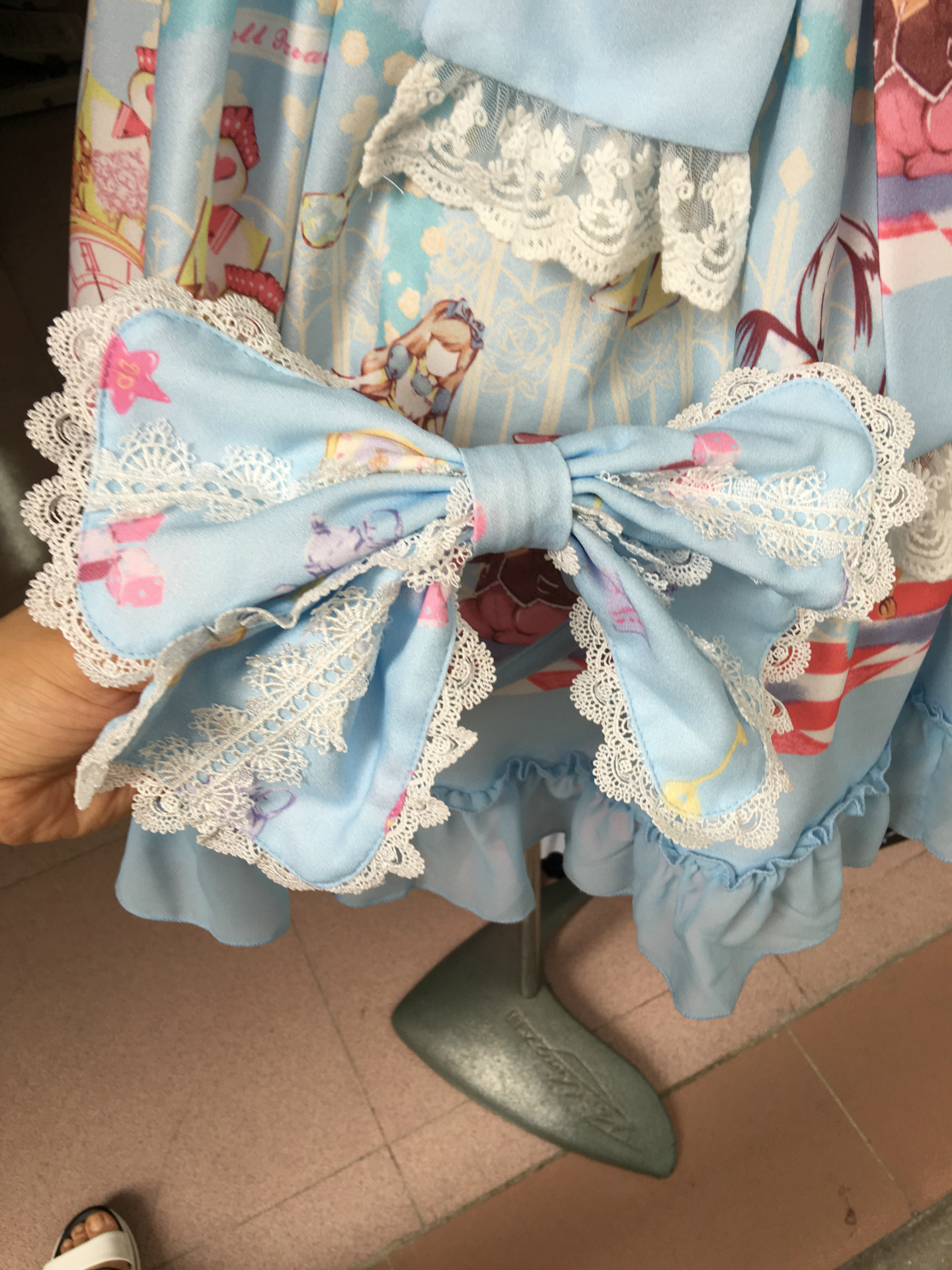 Printing JSK Strap Lolita Dress With Headdress