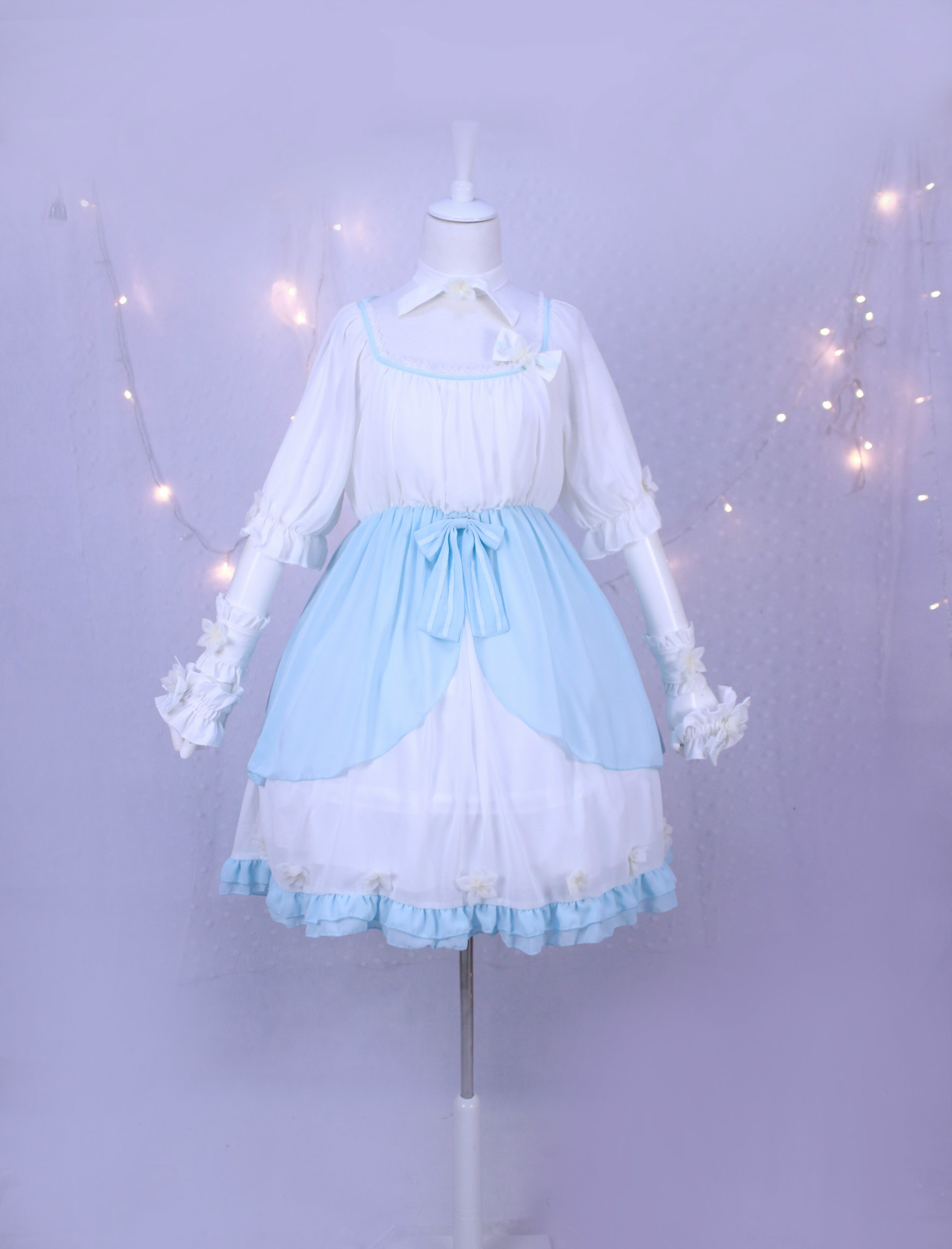 Dream Snow Girl Lolita Dress With All Accessories