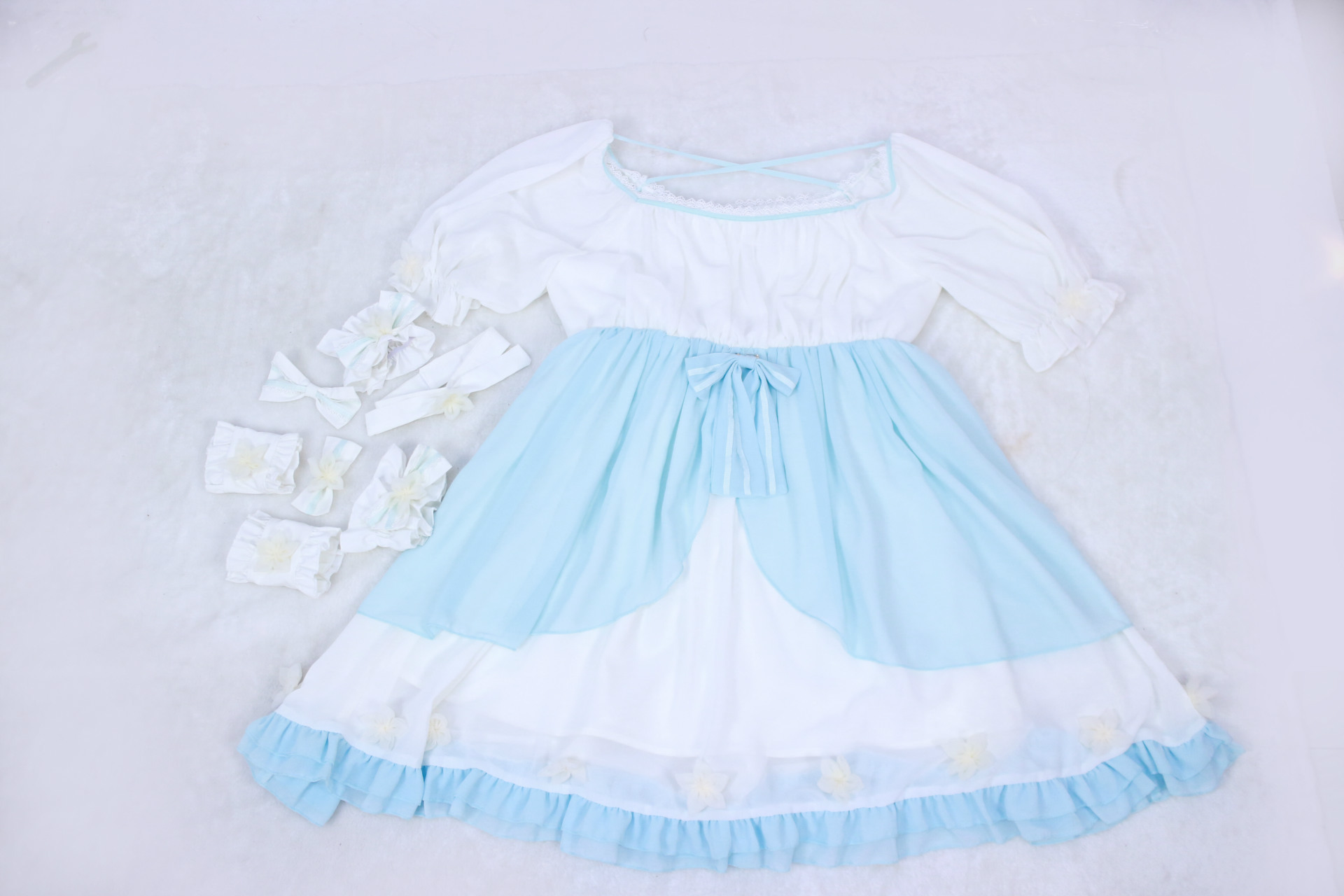 Dream Snow Girl Lolita Dress With All Accessories