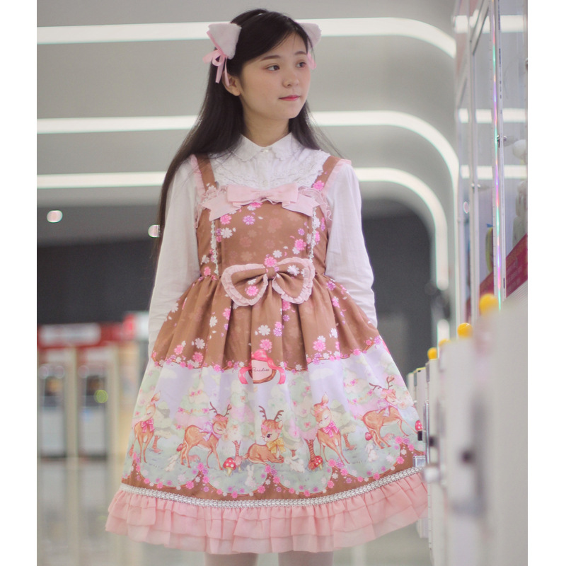 Deer Printing Lolita JSK Skirt