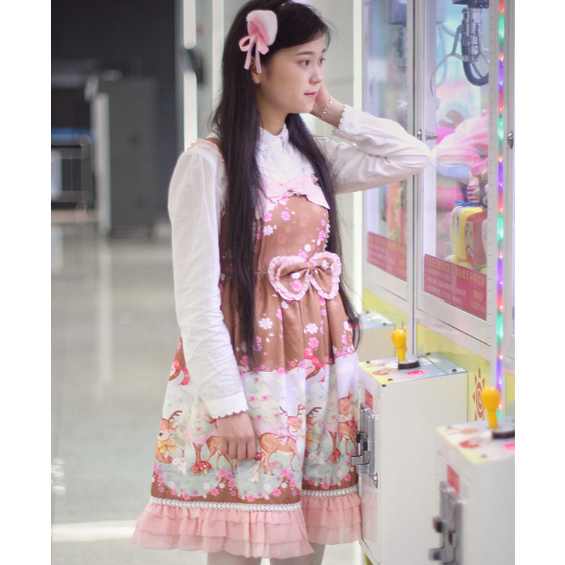 Deer Printing Lolita JSK Skirt