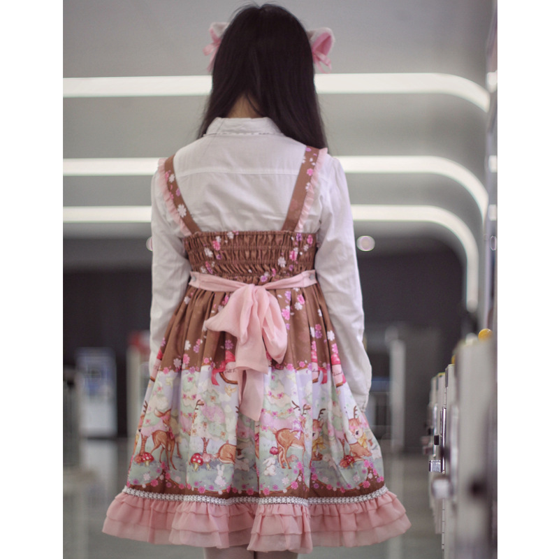 Deer Printing Lolita JSK Skirt