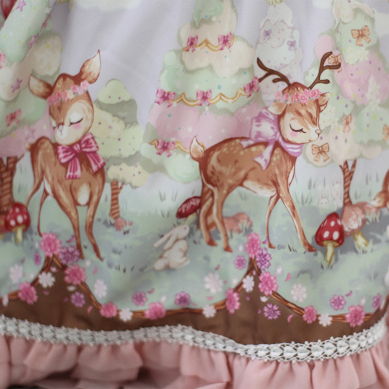 Deer Printing Lolita JSK Skirt