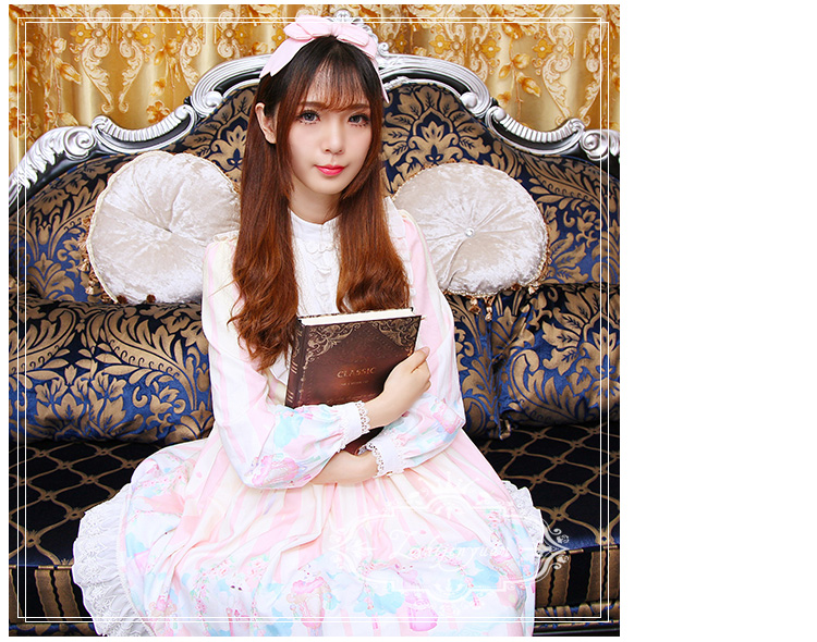 Long Sleeve Chiffon Printing Lolita Dress