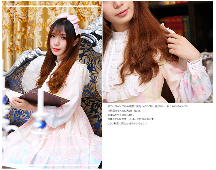 Long Sleeve Chiffon Printing Lolita Dress