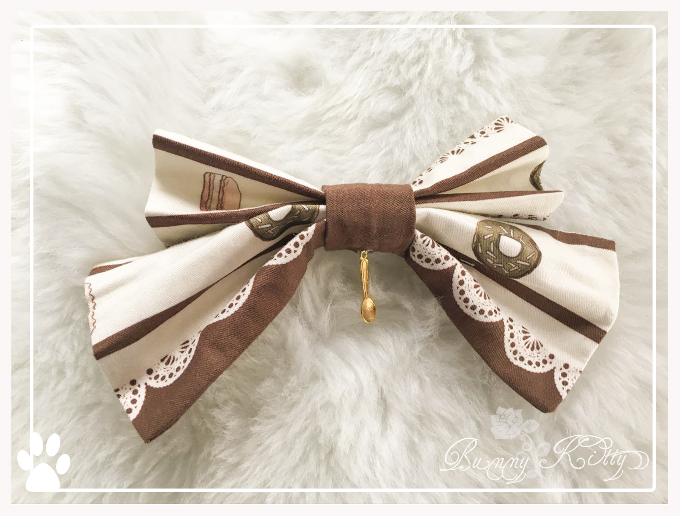 Honey Squirrel Printing Lolita Hair Clip