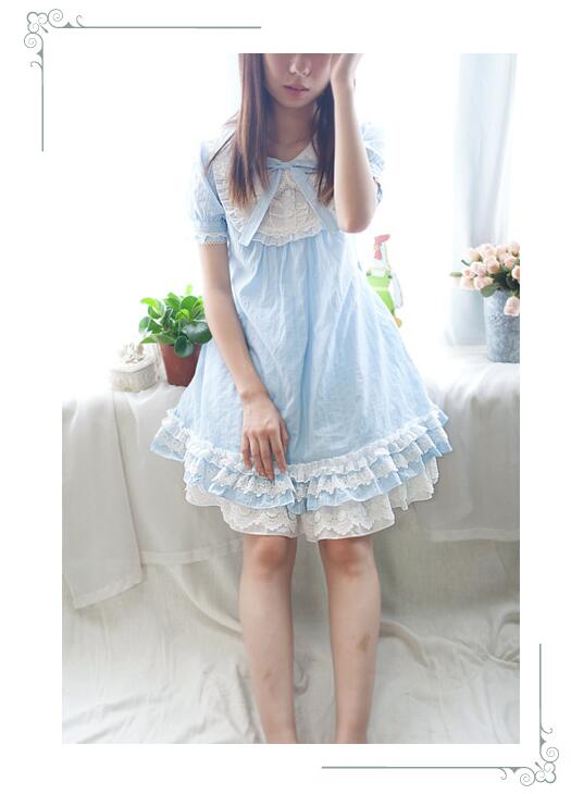 July Star Flower Short Sleeved Lolita Dress