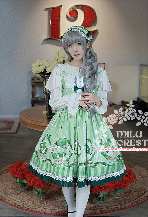 Matcha Dessert Printing Lolita Dress