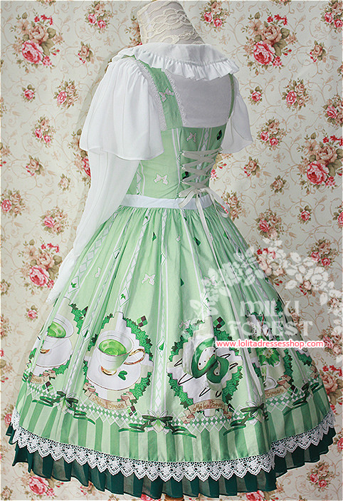 Matcha Dessert Printing Lolita Dress