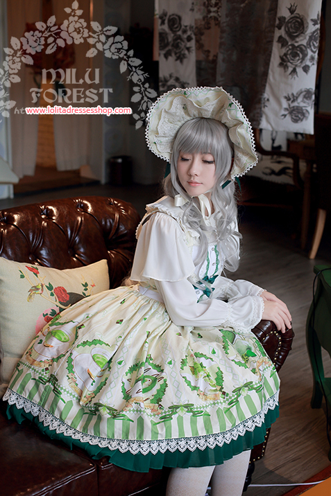 Matcha Dessert Printing Lolita Dress