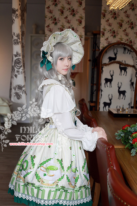 Matcha Dessert Printing Lolita Dress