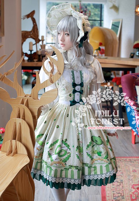 Matcha Dessert Printing Lolita Dress