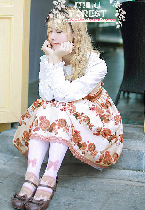 Berry Chocolate Cookies Printing Lolita JSK