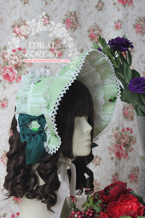 Matcha Dessert Printing Lolita BB Hat