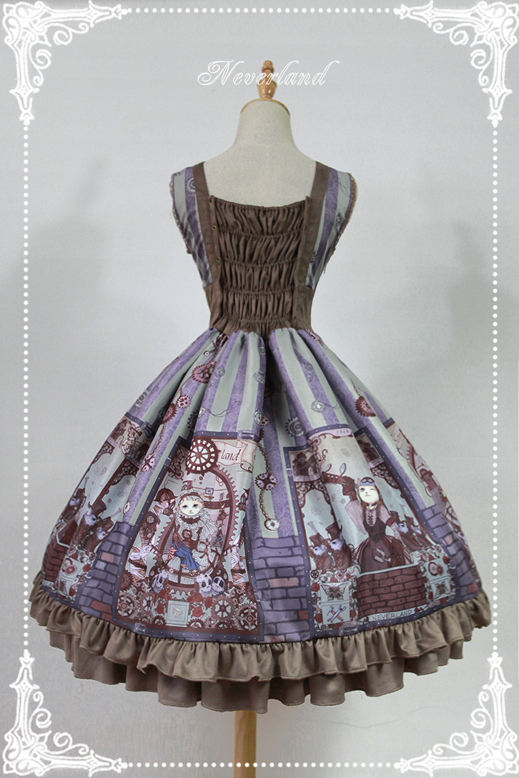 Steam Punk Cat Corset High Waist Lolita Dress