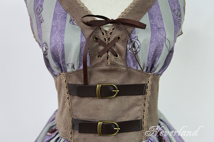 Steam Punk Cat Corset High Waist Lolita Dress