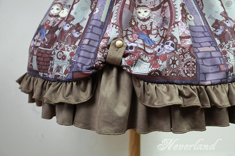 Steam Punk Cat Corset High Waist Lolita Dress