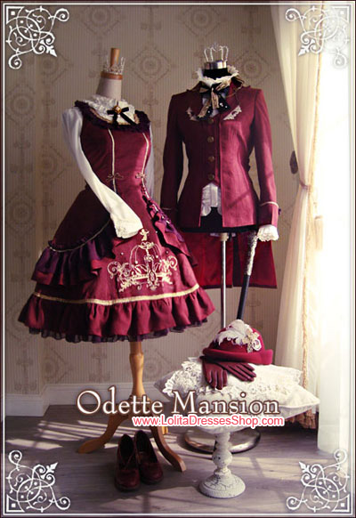 Odette Mansion Velvet Wine Lolita JSK