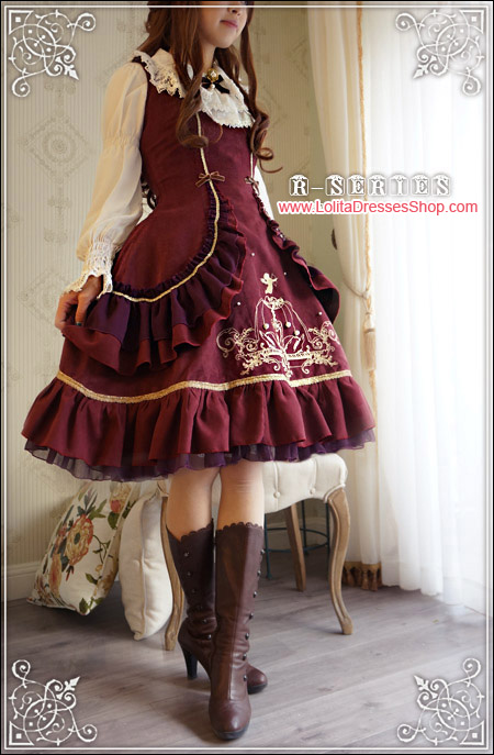 Odette Mansion Velvet Wine Lolita JSK