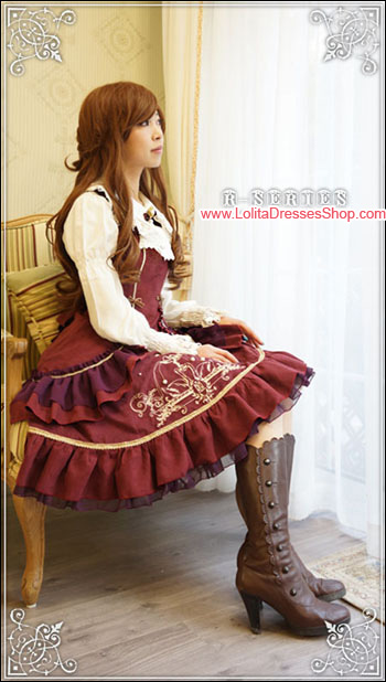 Odette Mansion Velvet Wine Lolita JSK