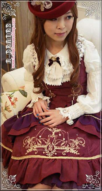 Odette Mansion Velvet Wine Lolita JSK