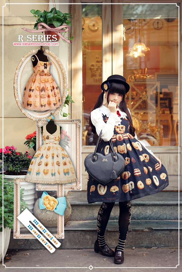 Ribbon Cookies Printing Lolita JSK