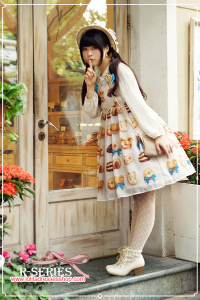 Ribbon Cookies Printing Lolita JSK