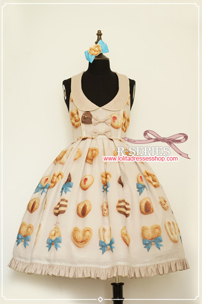 Ribbon Cookies Printing Vest style Lolita JSK