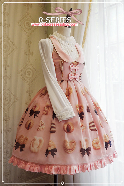 Ribbon Cookies Printing Vest style Lolita JSK