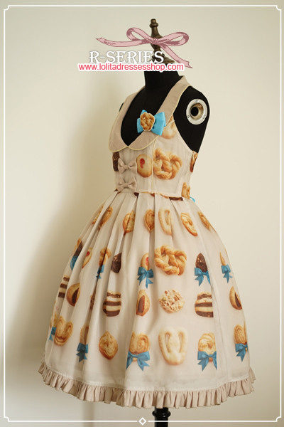 Ribbon Cookies Printing Vest style Lolita JSK