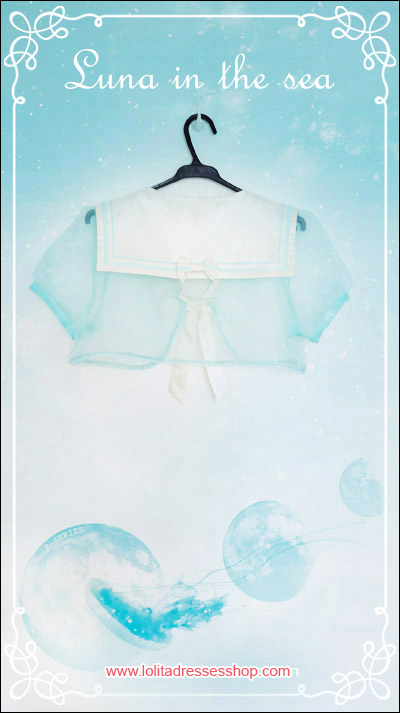 Luna In The Sea Sailor Collar Organza Lolita Bolero