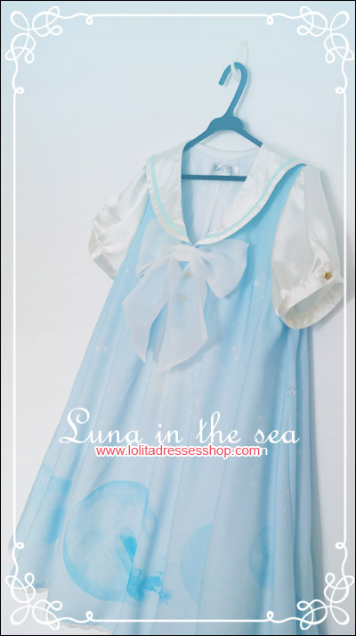 Luna In The Sea Sailor Collar Lolita OP Dress