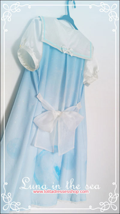 Luna In The Sea Sailor Collar Lolita OP Dress