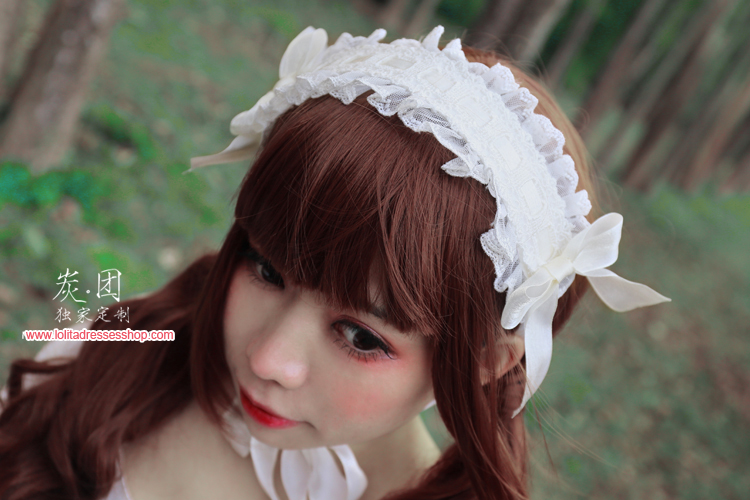 Dark Little Red Riding Hood Lace Lolita Hair Band